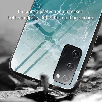 Pentru Samsung Galaxy S21 Ultra 5G Caz Sticlă Călită Cu Moale TPU Cadru rezistent la Șocuri Spate Pentru Samsung Galaxy S21 Plus Acoperi Caz