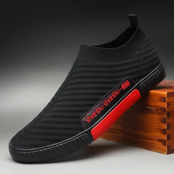 2021 Nou Primavara Vara Barbati Pantofi Casual de Stradă de Moda Ventila Tricot Slip-on Cool Bărbați Mocasini Pantofi Plat