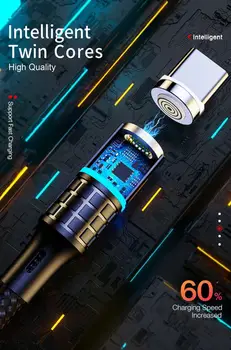 5A 180°Magnetic Cablu de Încărcare USB de Tip C Magnetice Încărcător USB C Cablu Pentru Huawei Samsung Xiaomi Telefon Mobil de Tip C Cablu Fierbinte