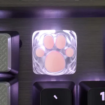Personalitate Rășină Transparentă Kitty Laba Artizan -Labe de Pisica Pad Tastatură Mecanică Taste pentru Switch-uri Cherry MX