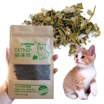 1buc Naturale Premium Catnip Mentol Organice Amuzant Pisica Jucării 10g Aroma Bovine Iarbă Pisicuta Gustări Catnip Consumabile pentru animale de Companie
