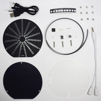 LED-uri Circulare Audio Visualizer Muzică Spectru de Afișare Electronice DIY Kit de Componente SMD Lipit Kit