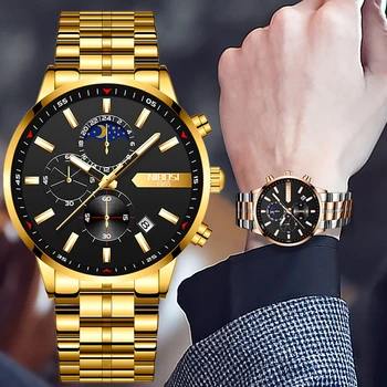 NIBOSI Brand 2021 Nouă Bărbați Ceasuri de Afaceri Cuarț Ceas pentru Bărbați rezistent la apa 30M Data de Ceasuri Relogio Masculino