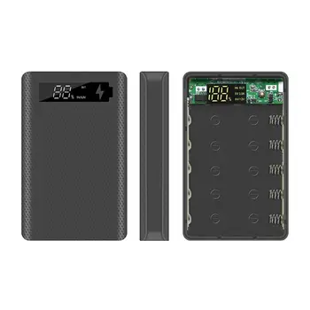 2021 Noi QC3.0 PD Display LCD DIY 5x18650 Caz Baterie Power Bank Coajă de Încărcare Rapidă Cutie