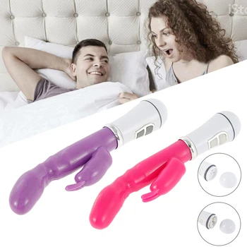 Dildo Vibrator Rabbit G-Spot Dublu Vibrator pentru Clitoris Stimulator Vaginal Masaj Jucarii Sexuale Pentru Femei Masturbare picătură de transport maritim