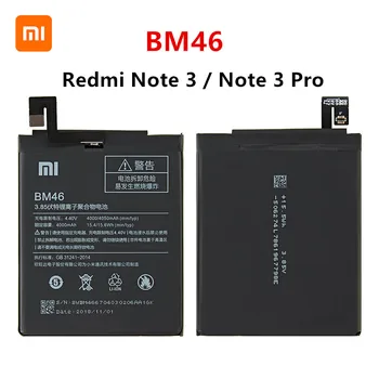 Xiao km Orginal BM46 4050mAh Baterie Pentru Xiaomi Redmi Note 3 / Note 3 Pro BM46 de Înaltă Calitate Telefon Înlocuire Baterii