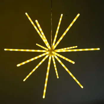 Foc de artificii Lumini 112 LED-uri RGB Agățat Starburst Lumini de Crăciun Șir de Lumină 18 Moduri Strobe Moară de vânt Zână Lumina cu Telecomanda