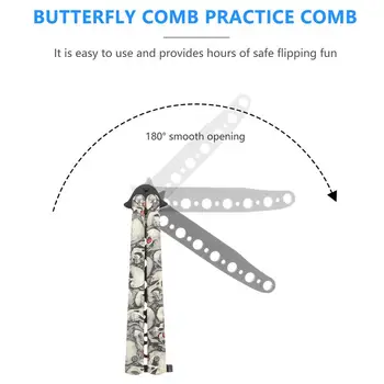 Pliabil Cuțit De Fluture Cap Fantomă Poate Fi Transformată Într-Bont Balisong Buzunar Antrenor De Supraviețuire Cuțit De Formare Instrumente De Tăiere
