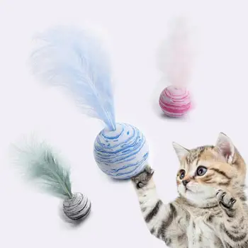 1 buc Pisica Amuzant Jucărie Stele Plus Material EVA Spuma Aruncarea Mingii de Jucării Star Textura Minge de Pene Jucărie Pentru Pisică Câine Supplie