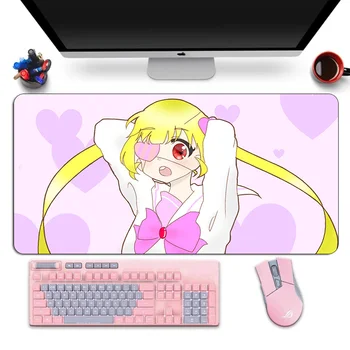 Mare Anime Roz Mousepad Gamer Drăguț Kawaii XL Gaming Mouse Pad Cauciuc Otaku Blocare Margine de Mare de Moda Laptop Notebook Birou Mat