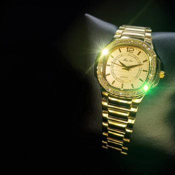 MISSFOX Fierbinte Brand de Ceasuri Clasice Femeie Simplă de Aur Temperament Doamnă Birou Ceas din Oțel Inoxidabil rezistent la apa Ceasul Femeie