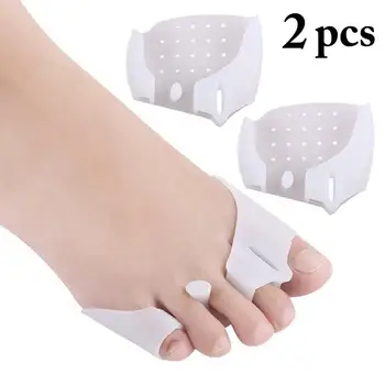 Kapmore 2 BUC Soft Toe Separator 3-gaura Elastic Respirabil Deget Îndreptat Metatarsian Tampoane Degetele de la picioare Exterioare Aparat Picior de Îngrijire