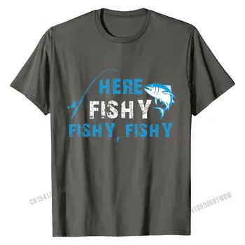 Amuzant Pescar Aici Pește Cu Gust De Pește Cu Gust De Pește Tricou Cadou Din Bumbac Imprimat Pe Topuri Tricou Om De Familie Tricouri La Modă
