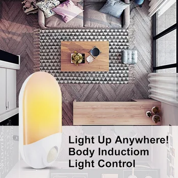 AC 110V/220V LED-uri senzor de Mișcare PIR Senzor Inteligent de Lumină de Noapte pentru Baie Acasă Lampa de Iluminat Bec NOI, UE, UK Plug