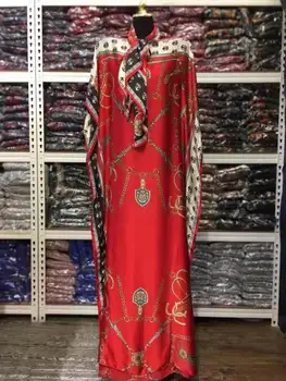 Africa de Blogger de Moda Recomanda 2021 Mătase imprimate Caftan Maxi rochii Lejere de Plajă de Vară Boem caftan lung rochie pentru doamna