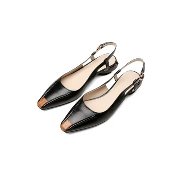 MORAZORA 2021 New Sosire Femei Sandale din Piele Doamnelor Singure Pantofi de Vara Superficial Orez Alb Culoare Pantofi Casual
