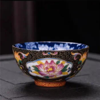 Chineză Email Geamuri Ceașcă de Ceai din Ceramica Ceașcă de ceai 110ml China Tradițională Albastru și Alb Portelan Cana de Cafea Paharul de Vin