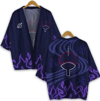 Noul Hokage Ninja Kakashi Sharinganul Costume Cosplay Mantie Haori Uchiha Simbol Kimono Adolescenti Cardigan Pijama Halat De Baie