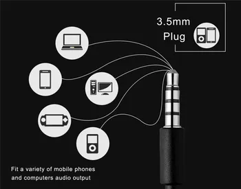 În Ureche Căști Pentru Xiaomi Căști Pentru Telefon Stereo Bass Cască de Metal cu Fir Căști HiFi Căști Microfon pentru Samsung iPhone
