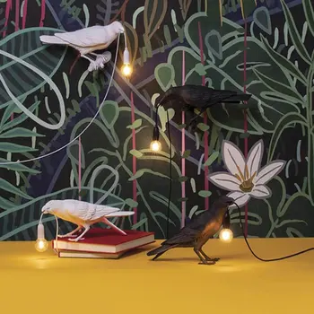 Designer de Pasăre Lampă cu LED-uri lampă de perete cu plug-in cablu Cameră de zi Lumini noptiera Culoar Restaurant Decor Acasă Pasăre de Perete de Lumină Fixtur