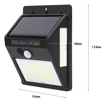 LED-uri impermeabil Solare Lampă de Perete Senzor de Mișcare PIR, Grădină mod Automat Calea de Reîncărcare Gard, Peisaj, Lumina de Urgenta