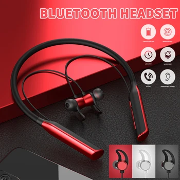 Bluetooth-compatibil 5.0 Căști Sport Pavilioane Magnetic Agățat de Gât Sport Cască Pentru Iphone, Samsung Pentru Telefon