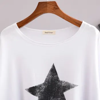 2021 Primavara&Toamna anului Nou Ovesize Liber Maneca Lunga Femei de Moda T-shirt Imprimat Stilul Casual Tricou Plus Dimensiune Grund Tricou 100 kg