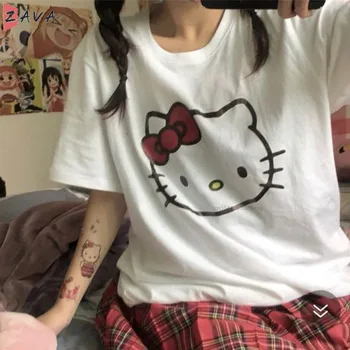 Noua Moda Anime Lolita Fete Japoneze Kroean Harajuku Kawaii Topuri Casual Student Gotic Pierde Vara Femei T-Shirt 2021 JK ' 90