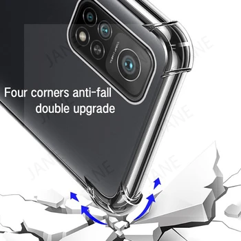Protecție Silione Capacul din Spate Pentru Xiaomi Poco M3 X3 NFC Transparent Caz TPU Pentru Xiaomi Mi 10T Pro Mi 10T Lite 5G poco m3 Funda