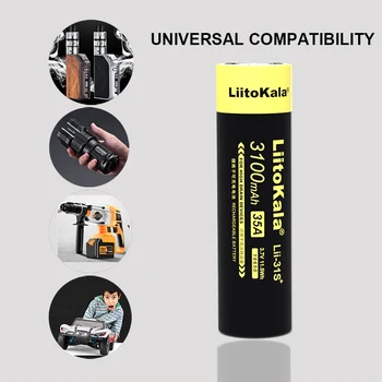1-10BUC Noi LiitoKala Lii-31 18650 Acumulator 3.7 V Li-ion 3100mA 35A baterie de Putere mare Pentru dispozitive de scurgere.