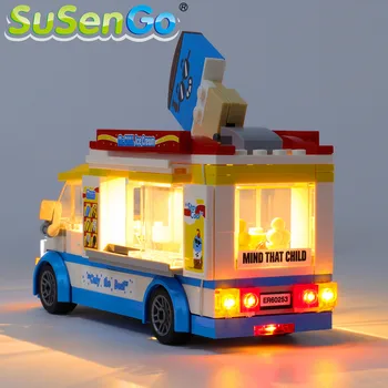 SuSenGo Lumină LED-uri kit Pentru 60253 Oraș Serie Camion de Înghețată , (Modelul Nu este Inclus)