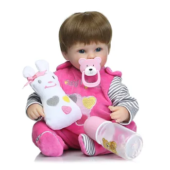 1 BUC Nou Manechin Suzeta Pentru Renăscut Baby Dolls Cu Magnetic Intern Dotari Cadou Drăguț Copil Biberon frumoasă jucărie de crăciun