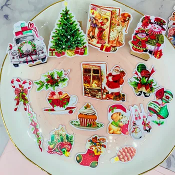35Pcs/Pack Vintage Moș crăciun Pom de Crăciun Autocolant DIY Meșteșug Scrapbooking Album Junk Jurnalul Planificator de Autocolante Decorative