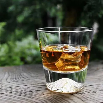 Creative Pahar De Whisky Stil Japonez Fuji Munte Iceberg Sticla Dublu Strat Bere, Suc, Cafea, Pahare Transparente Cana