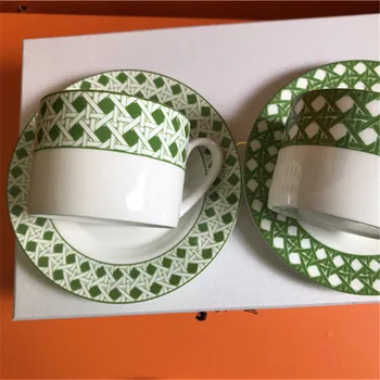 Ceramica Set de Cafea din porțelan Lapte Cani de Ceai Dual Cesti & Farfurioare Bucătărie Drinkware Cadouri Aniversare, Cadouri de Nunta Cutie 200ML