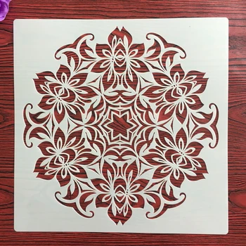 9 Stil 30*30cm Mandala, Geometrie DIY Stratificare Sabloane Pictura pe Perete Album de Colorat Relief Album Decorative Șablon