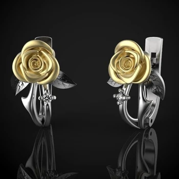 I & FDLK Elegant Temperament Romantic Rose Floare Stud Cercei Pentru Femeile Retro Simplu Moda Bijuterii Cadouri de Ziua Îndrăgostiților