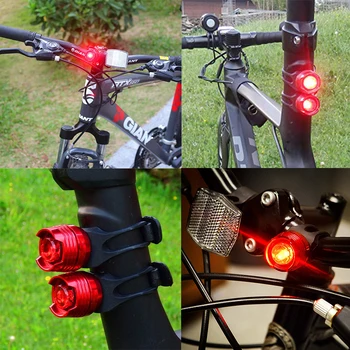 Biciclete Biciclete Ciclism Fata-Spate, Coada Casca Roșie Lumini Flash 3 Moduri De Siguranță Lampa De Avertizare Impermeabilă Ciclism Lumină De Siguranță