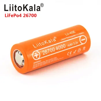 LiitoKala Lii-40E 3.2 V 26700 reîncărcabilă LiFePO4 baterie 4000mah baterie litiu celule pentru 24V e-bike putere a ASCUNS lumina solara 26650