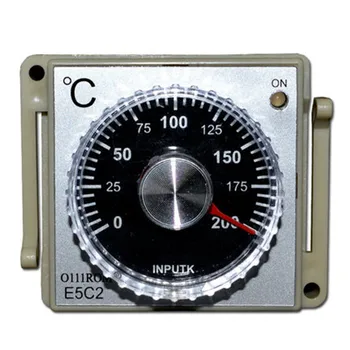 E5C2-R AC 220V Analogice Dial K de Intrare Ieșire Releu Pointer Controler de Temperatura w Din Baza E5C2 Temperatura Instrument de Control