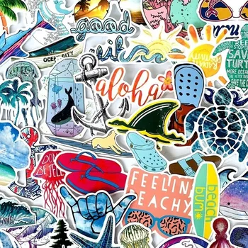 10/30/50PCS Desene animate Vara Surf Beach protecție Solară Mobil Graffiti Valiza-Scuter Autocolant Impermeabil Decorative Jucării en-Gros