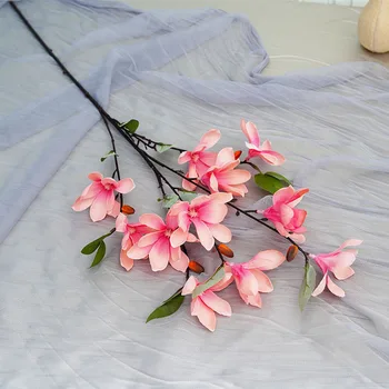 1 buc Magnolia Mătase Artificială Flori de Ramură Petrecere de Nunta Decor Acasă Orhidee Fals Buchet de Flori