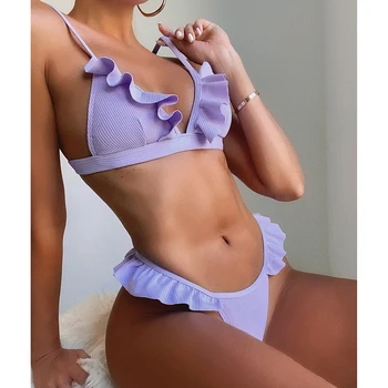 Sexy Zburli Bikini 2021 costume de Baie Femei Costum de Baie Femei Costume de baie Bikini Set de Înot, Costume de baie Femei Vara Beah Purta