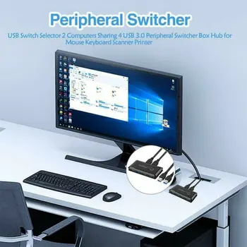 USB 3.0 Comutator Selector 4-Port USB Sharing Switcher Pentru PC Scanner Mouse-ul Imprimantei pentru Tastatura Monitor USB Comutator
