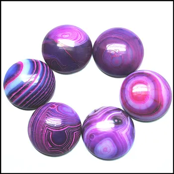 10buc natura violet agatee piatra cabochons forma rotunda dimensiune 20mm liber semi pietre prețioase de calitate frumos