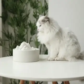 Electric Ceramic Fantana Pentru Caini Si Pisici Castron De Băut Automată Cat Fântână De Apă Distribuitor De Produse Pentru Animale De Companie Bol Alimentar