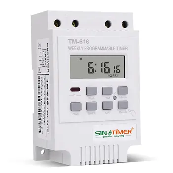 SINOTIMER TM616W-2 30A 220V Electronic Programabil Săptămânal Digital de COMUTARE TIMP de Releu Temporizator Cronometrul Din Rail Mount