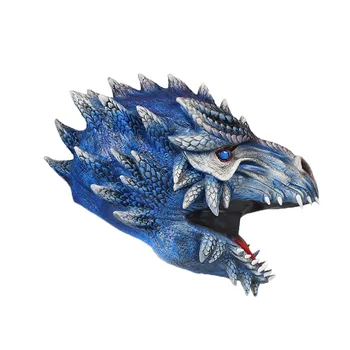 Eraspooky Groază De Gheață Albastru Stat Pe Loc Dragon Cosplay Masca Legendă Medievală Monstru Măști De Latex Costum De Halloween Elemente De Recuzită De Obiecte De Acoperit Capul