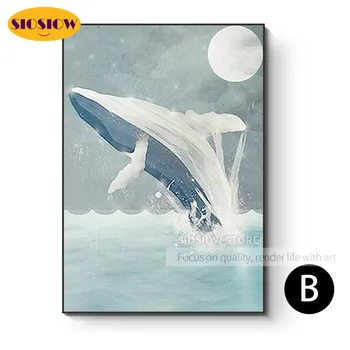 Desene animate 5D Diy Diamant Pictura Balenele Mare Plină de Foraj Pătrat 3D Daimond Mozaic Cruce Cusatura Broderie Deco Camera Copiilor