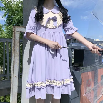 Europene Lolita Rochie Neagra Fata De Epocă Vara Student Kawaii Loli Haine De Epocă Victoriană Japonez Drăguț Rochie De Petrecere